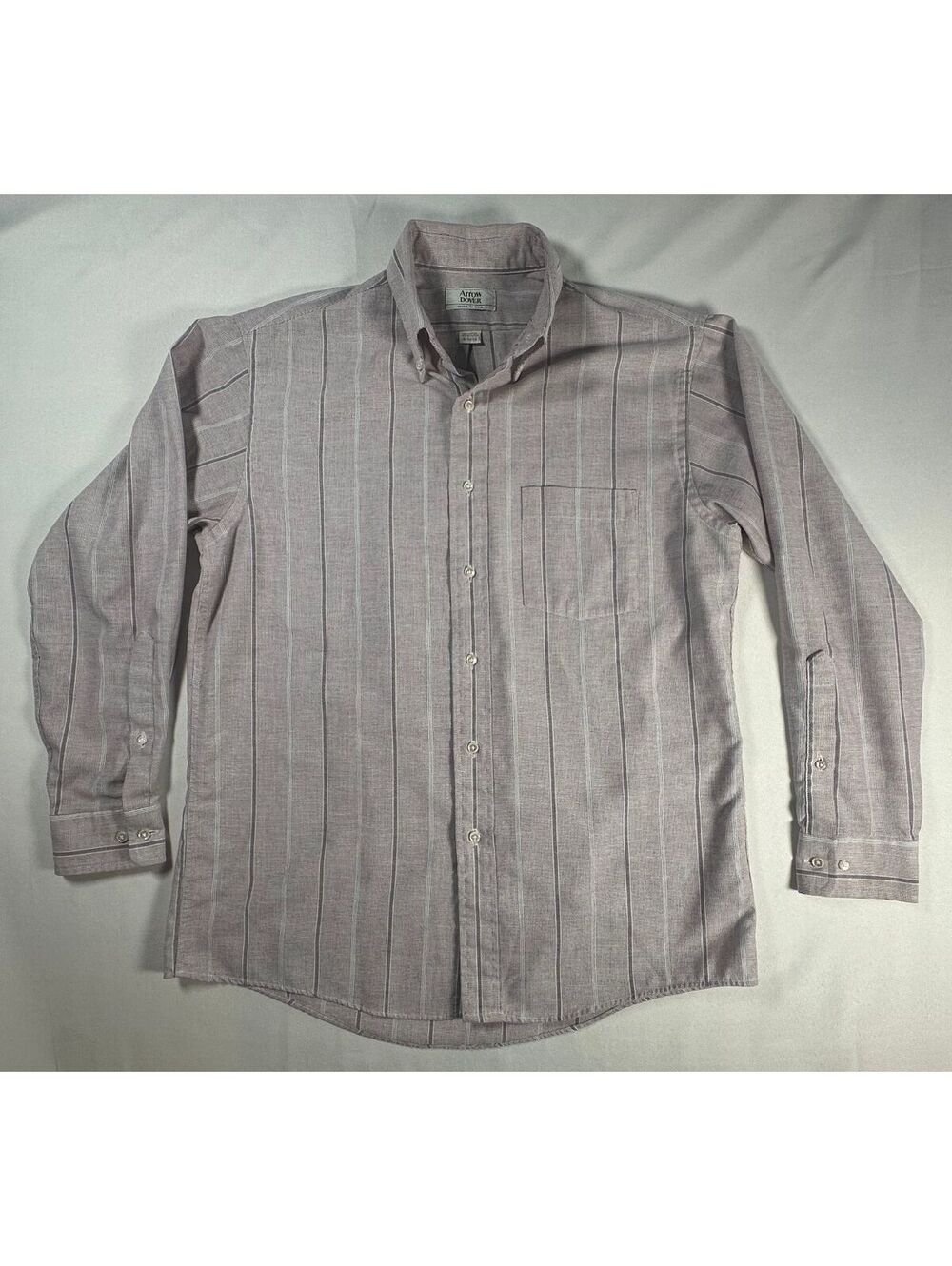 Vintage Arrow Dover Dress Shirt Size Large 16-32/33 Made in USA